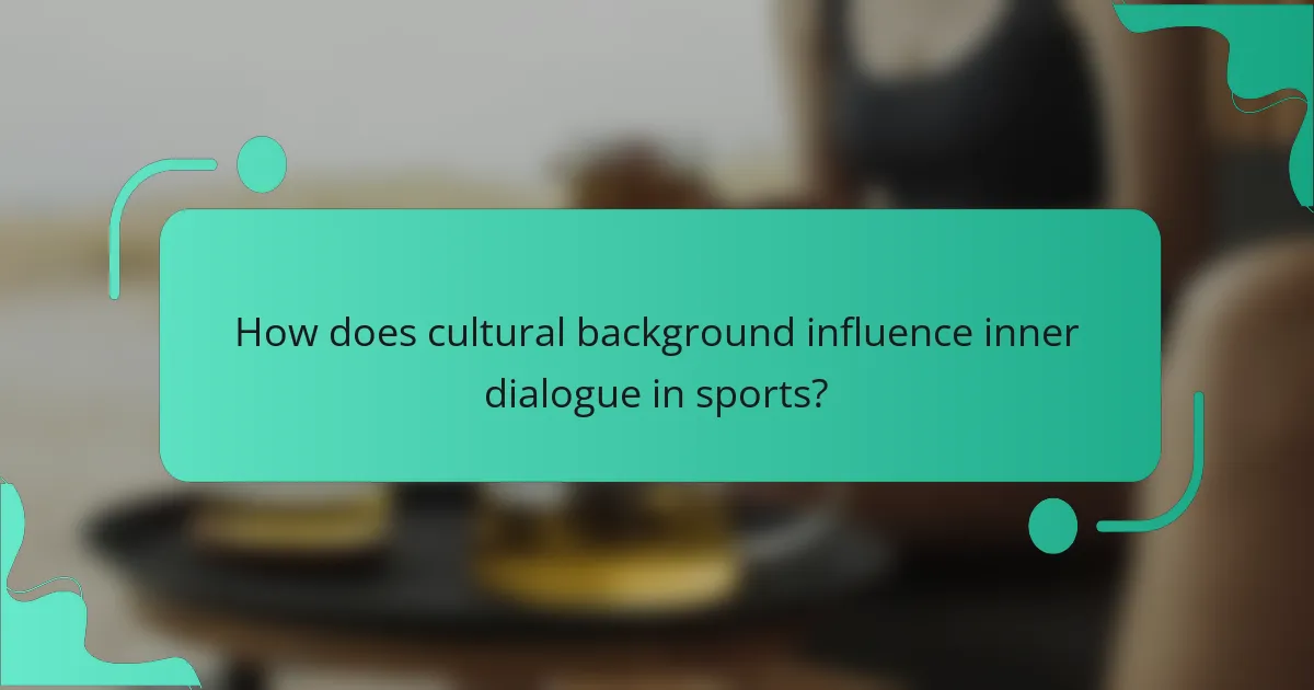 How does cultural background influence inner dialogue in sports?